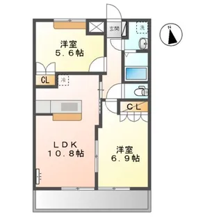 カーサ・フェリーチェ【1階】の間取り
