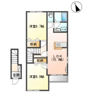 ウッドノート【2階】の間取り