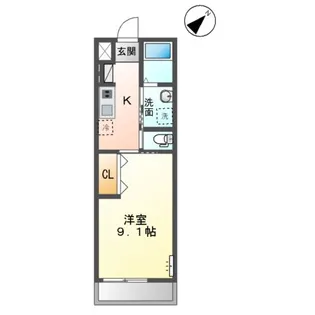 ブルーム【202号室】の間取り
