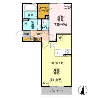 アピタコート【1階】の間取り