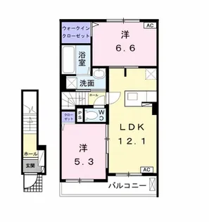 ハイネC【2階】の間取り