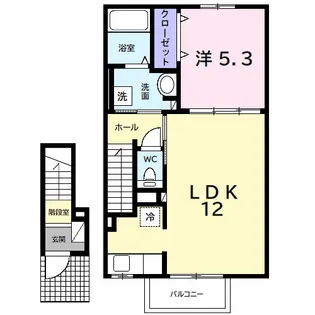 サンヴェール 蔵波 3【202号室】の間取り
