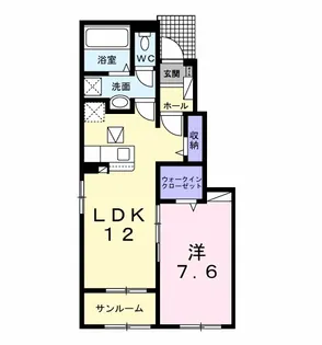 アリビオA【1階】の間取り