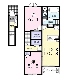 ヒカルサ君津Ⅰ【2階】の間取り