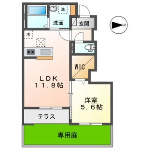 トラセンタ【1階】の間取り