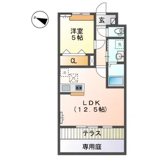 イーストブルー【1階】の間取り