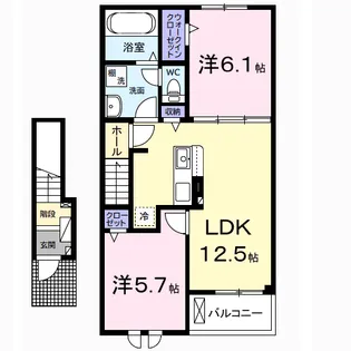 アルコパレーノⅠ【2階】の間取り