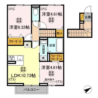つつこフリージア【2階】の間取り