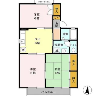 セジュール石井 A【1階】の間取り