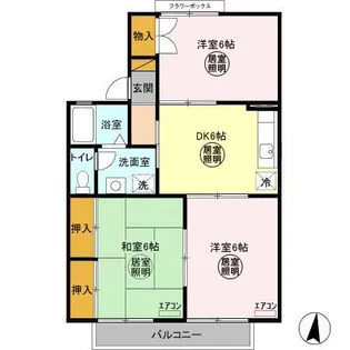 セジュール石井 A【2階】の間取り
