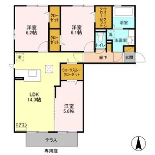 プレミアーレ【1階】の間取り