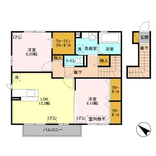 リヴィエラ【2階】の間取り