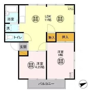 シンフォニー加藤【1階】の間取り