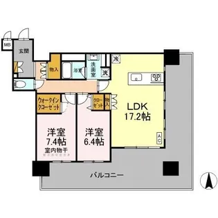 THE REJUVEPORT KISARAZU【0804号室】の間取り
