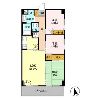 3LDKの間取り画像