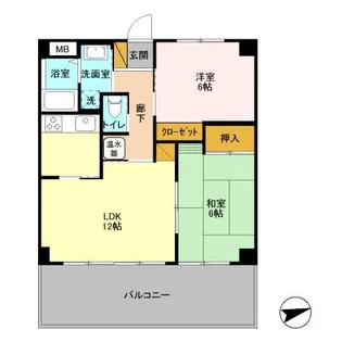 2LDKの間取り画像