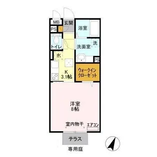 ルクティア【1階】の間取り