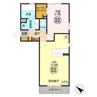 フロンティエールC【2階】の間取り