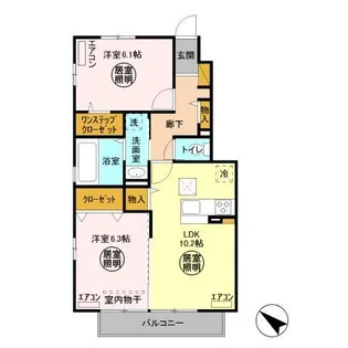 コモド【1階】の間取り