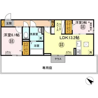 リゾナーレアクア【1階】の間取り