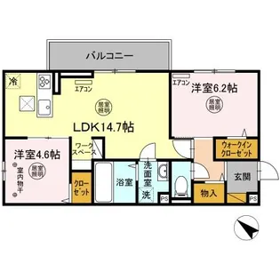リゾナーレアクア【1階】の間取り