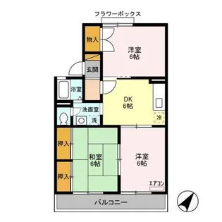 グランメールめぐみ B【2階】の間取り