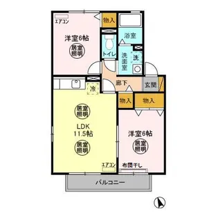 アルカイックシャトー 南館【2階】の間取り