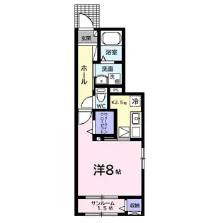 レジデンスさくら【1階】の間取り