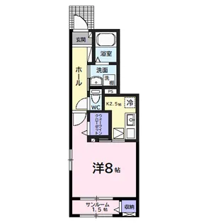 レジデンスさくら【1階】の間取り