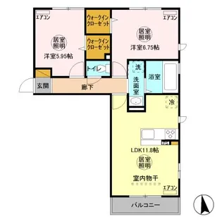 フローラ【2階】の間取り