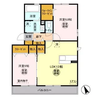 レジデンス ダイコク【2階】の間取り