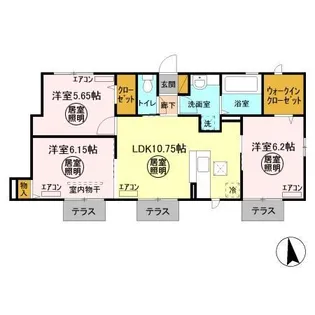 セリナ木更津 B【1階】の間取り