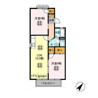 グランメールコホリ 弐番館【1階】の間取り