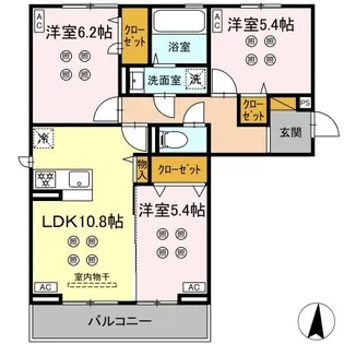 サリサ.K【3階】の間取り