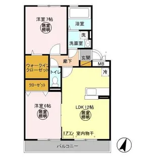 ソレアード【3階】の間取り