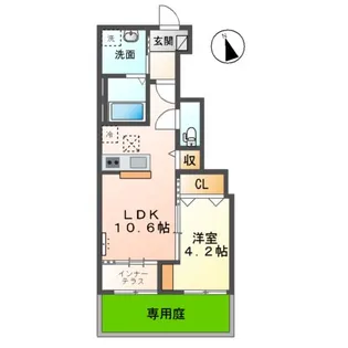 ソランジュ【1階】の間取り