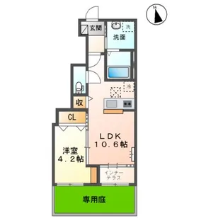 ソランジュ【1階】の間取り