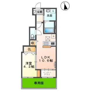 ソランジュ【1階】の間取り