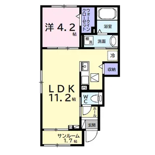 アネックス ワン【1階】の間取り