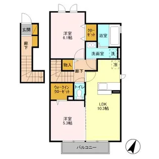 メゾンハーモニー【2階】の間取り