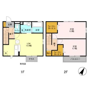 パレ・久保田【101号室】の間取り
