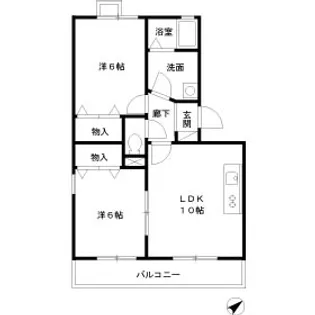 ベイコート【103号室】の間取り