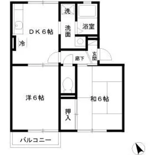 アネックス中野 Ⅱ【2階】の間取り