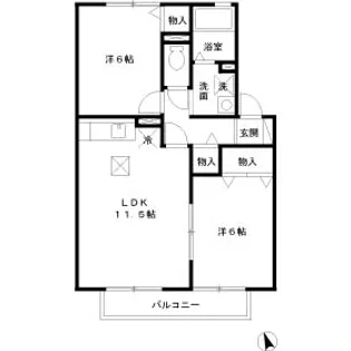 アルカイックシャトー 西館【1階】の間取り