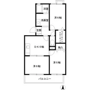 フォレストヒルズ C【103号室】の間取り