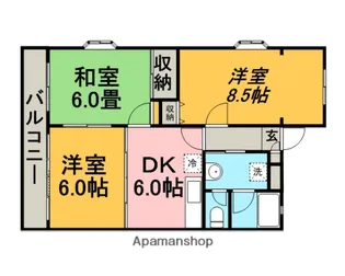 フレックス長浦【304号室】の間取り
