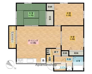 サニーコーポK【201号室】の間取り