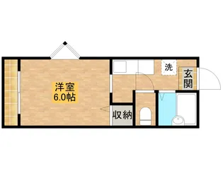 コーポフカワ【105号室】の間取り