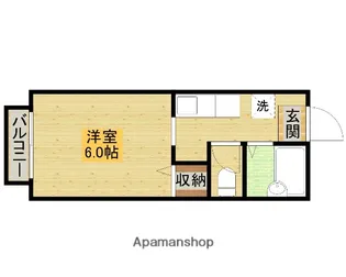 コーポフカワ【202号室】の間取り