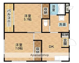 オリーブハウス【203号室】の間取り